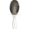 Olivia Garden Expert Care Oval Boar Szczotka do rozczesywania włosów srebrna