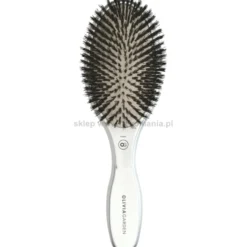 Olivia Garden Expert Care Oval Boar Szczotka do rozczesywania włosów srebrna