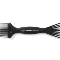 Olivia Garden Mini Przyrząd do czyszczenia szczotek z wytrzymałego materiału czarny