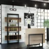 Panda Crudo recepcja do salonu fryzjerskiego w stylu loftowym, płyta laminowana