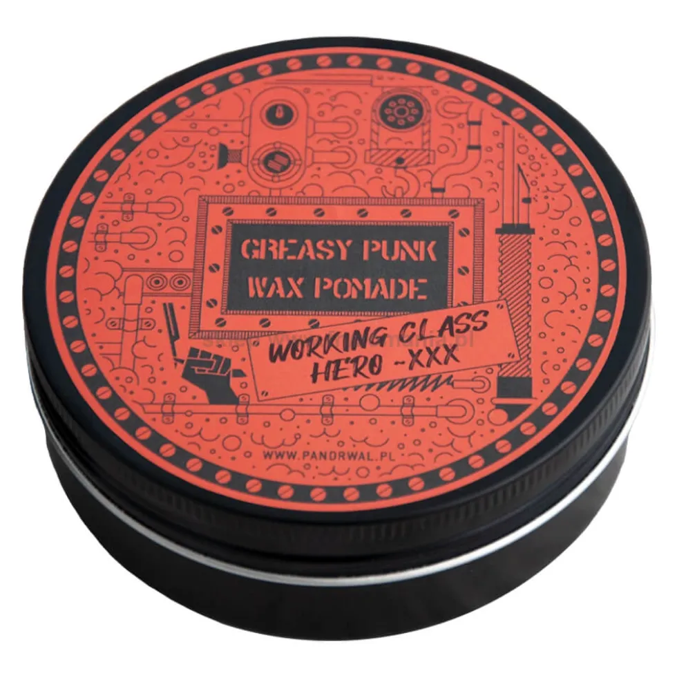 Pan Drwal Greasy Punk Wax Pomada woskowa do stylizacji włosów o zapachu mandarynkowo-kolońskim 135g