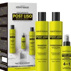Placenta Life Keratimask Post Liso zestaw po keratynowym prostowaniu włosów, szampon + odżywka 2x250ml + spray 50ml
