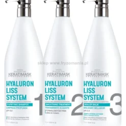 Placenta Life Keratinmask Hyaluron Liss - zestaw do keratynowego prostowania włosów szampon, serum i balsam 3x1000ml
