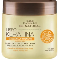 Placenta Life Lisso Keratina - zestaw po keratynowym prostowaniu szampon, maska 2x350ml i spray 250ml