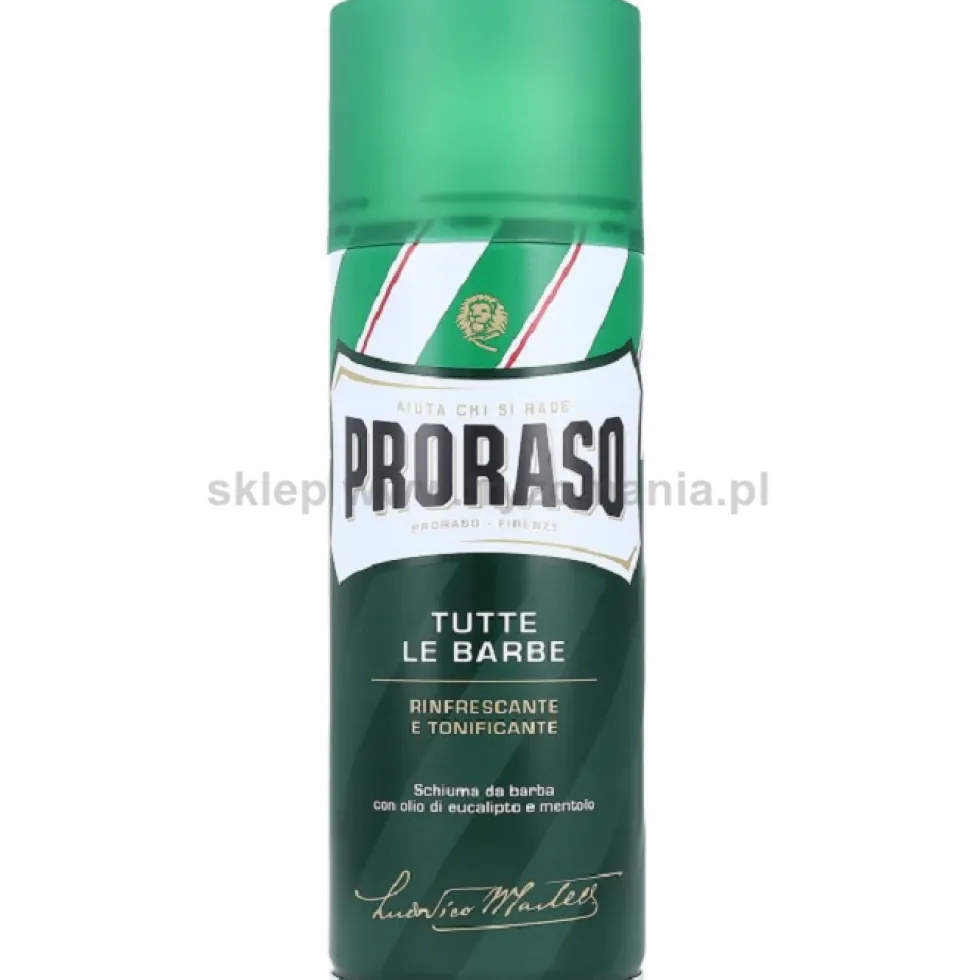Proraso Green Shaving Foam pianka do golenia, skóra normalna 300ml