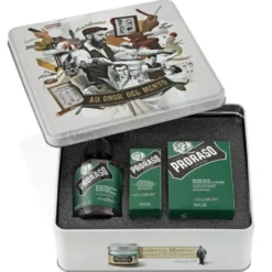 Proraso Refreshing, zestaw do pielęgnacji brody, szampon 200ml, balsam, 100ml, olejek 30ml