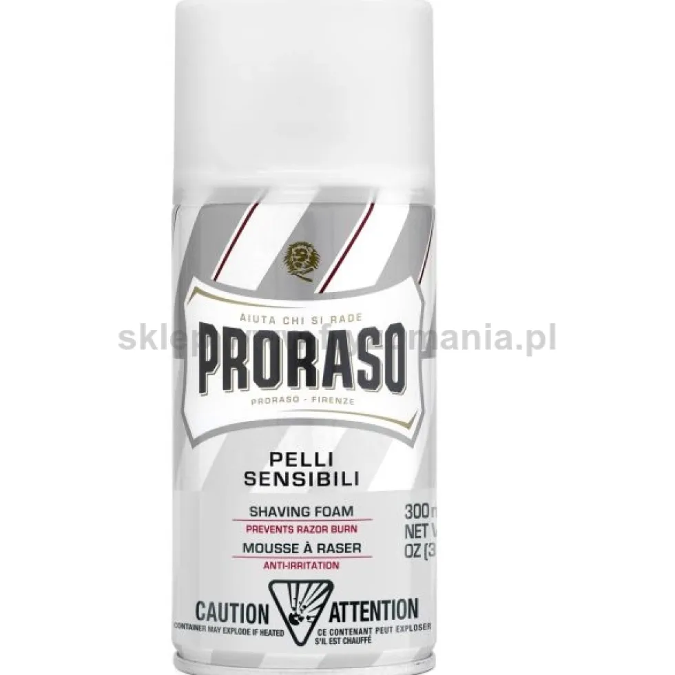 Proraso White Shaving Foam pianka do golenia, skóra wrażliwa 300ml