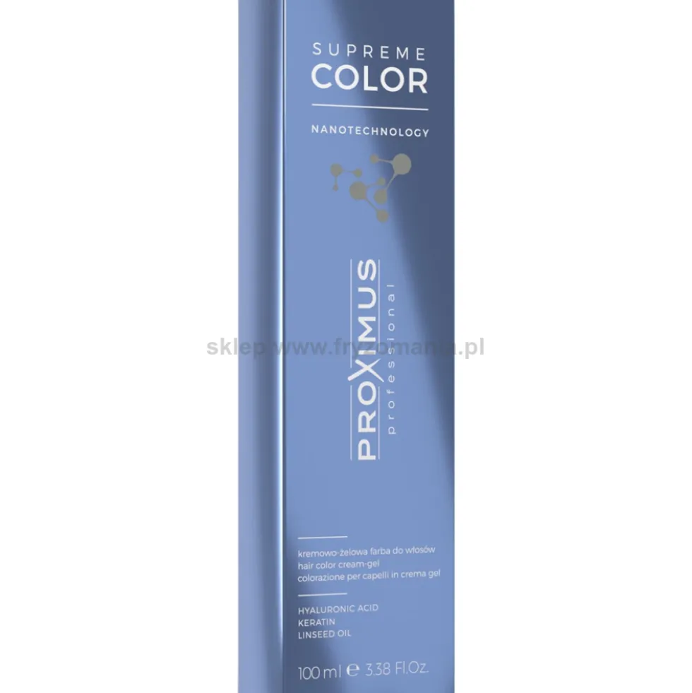 Proximus Supreme Color Nanotechnology trwała farba do włosów z kwasem hialuronowym 100ml