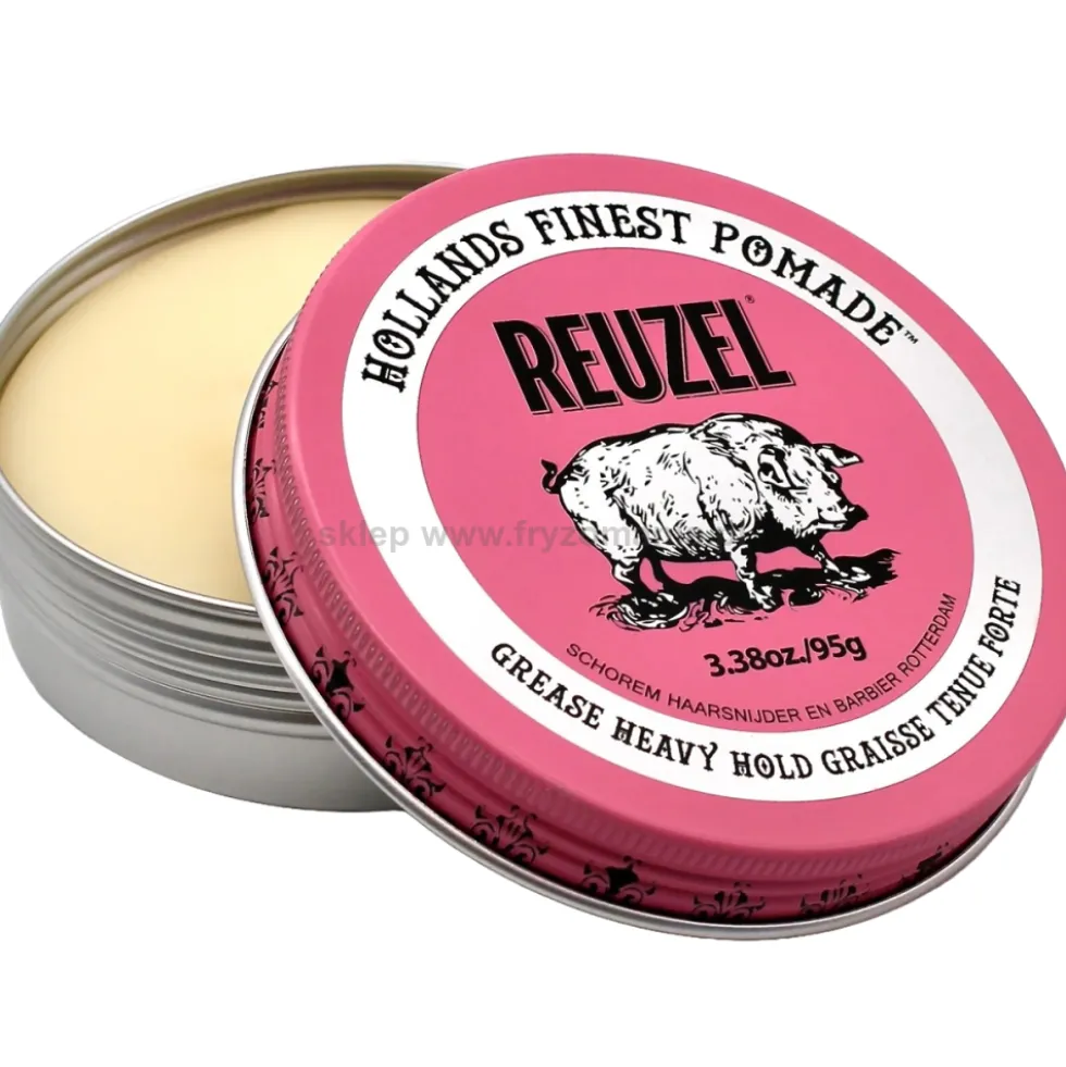 Reuzel Pink Grease Heavy Hold Pomada do włosów, bardzo mocna 95g