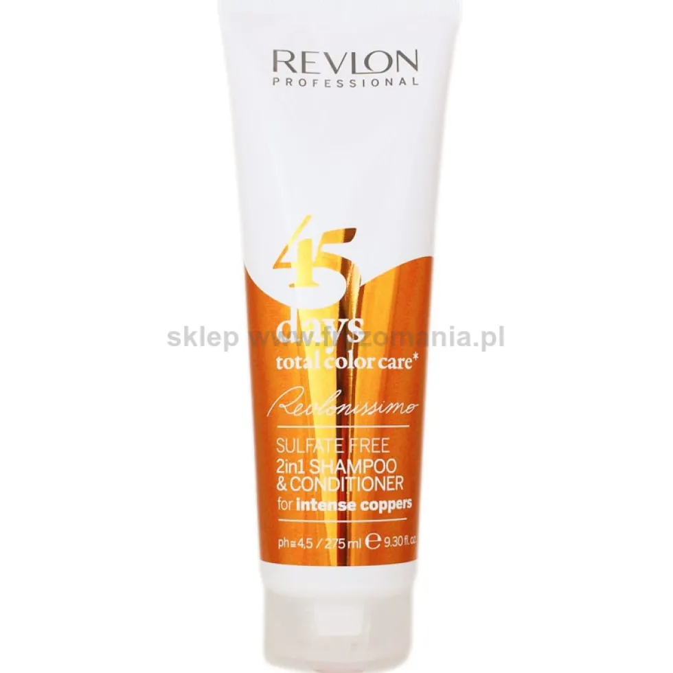 Revlon 45 Days Intense Coopers 2 w 1 szampon i odżywka do włosów miedzianych, farbowanych 275ml