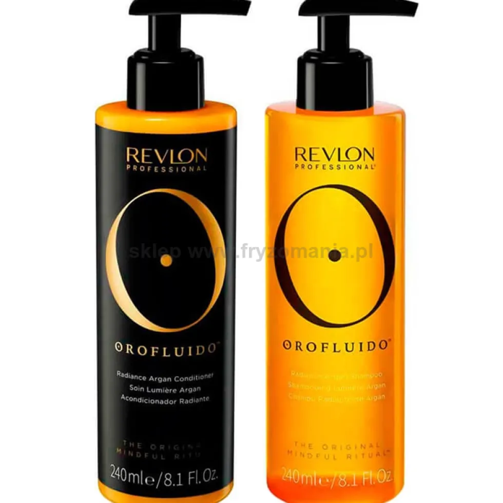 Revlon Orofluido - zestaw rozświetlający włosy szampon 240ml i odżywka 240ml