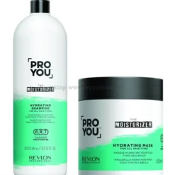 Revlon ProYou Moisturizer Hydrating - zestaw nawilżający do włosów suchych szampon 1000ml i maska 500ml