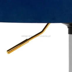 4Rico QS-OF213G Krzesło fryzjerskie aksamitne niebieskie, dostępne w 48h