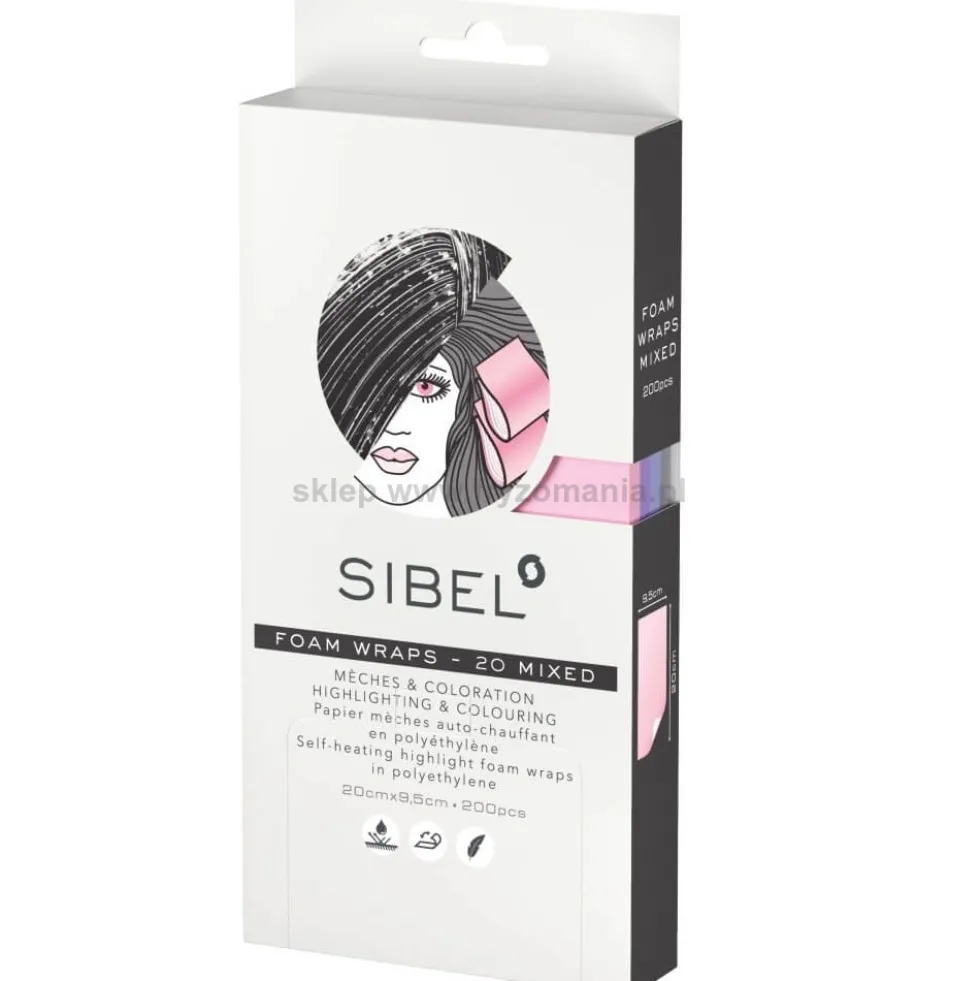 Sibel High-Light Foam papierki do pasemek 9,5x20cm, 200szt.