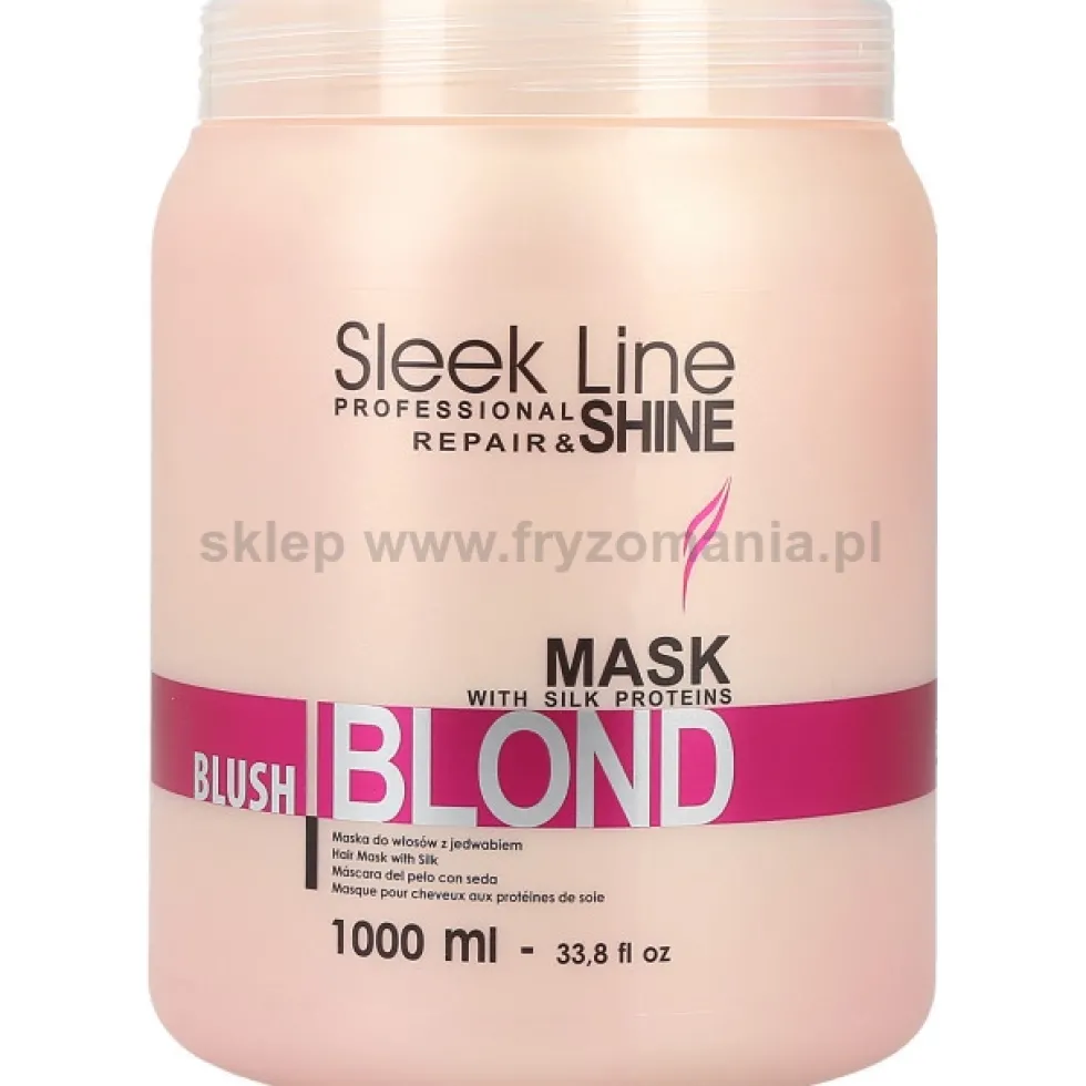 Stapiz Sleek Line Blond Blush maska do włosów blond z różowym barwnikiem 1000ml
