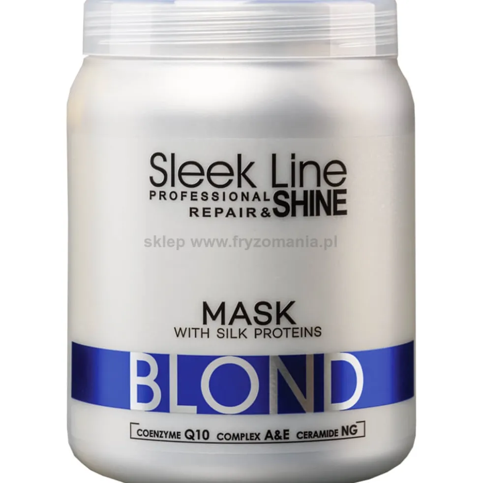 Stapiz Sleek Line Blond - zestaw neutralizujący żółte odcienie włosów, szampon 1000ml i maska 1000ml