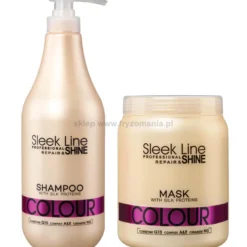 Stapiz Sleek Line Colour - zestaw do włosów farbowanych szampon 1000ml i maska 1000ml