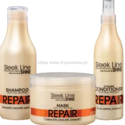 Stapiz Sleek Line Repair - zestaw regenerujący do włosów szampon 300ml, odżywka 300ml i maska 250ml