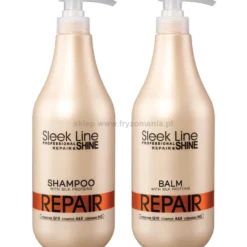 Stapiz Sleek Line Repair, zestaw regenerujący do włosów, szampon 1000ml i balsam 1000ml