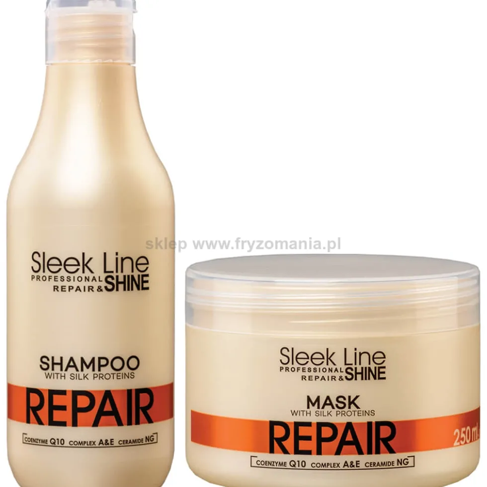 Stapiz Sleek Line Repair - zestaw regenerujący do włosów szampon 300ml i maska 250ml