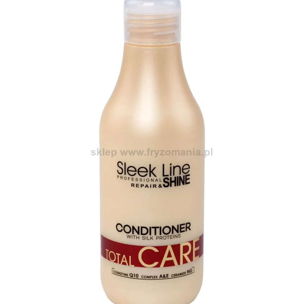 Stapiz Sleek Line Total Care - zestaw do włosów suchych i uwrażliwionych szampon i odżywka 2x300ml