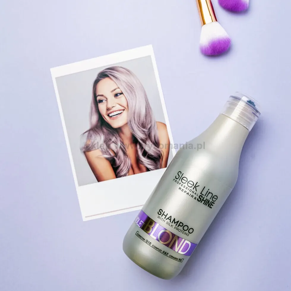 Stapiz Sleek Line Violet Blond - zestaw ochładzający kolor włosów szampon 300ml i maska 250ml