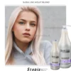 Stapiz Sleek Line Violet Blond - zestaw ochładzający kolor włosów szampon 1000ml i maska 1000ml