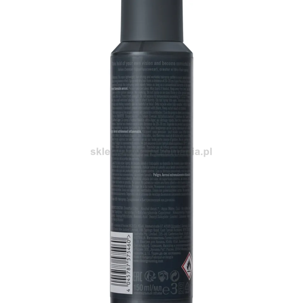 STMNT Hairspray, lakier do włosów dla mężczyzn 200ml