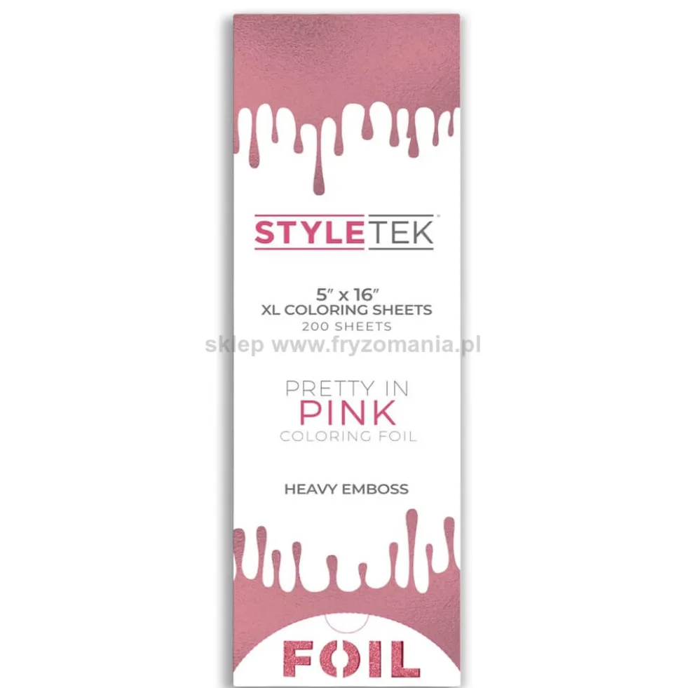 Styletek Coloring Sheets XL, folia do balejażu i koloryzacji włosów, różne kolory 200szt.