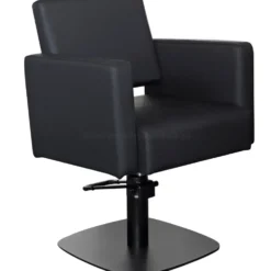 Super Salon Premium Fotel fryzjerski, czarny kwadrat dostępny w 48H