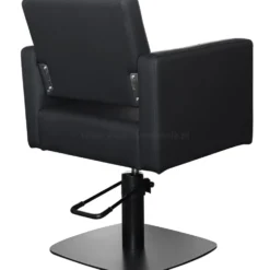 Super Salon Premium Fotel fryzjerski, czarny kwadrat dostępny w 48H