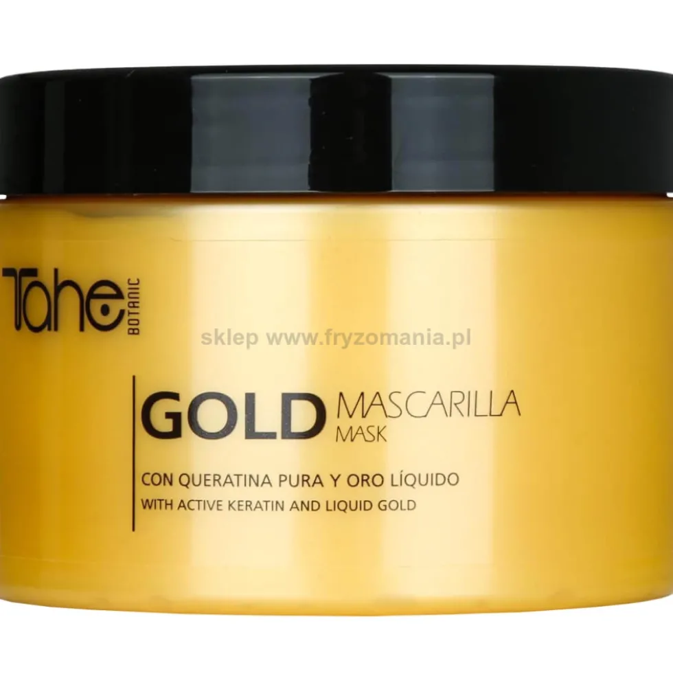 Tahe Keratin Gold Maska regenerująca do włosów zniszczonych 300ml