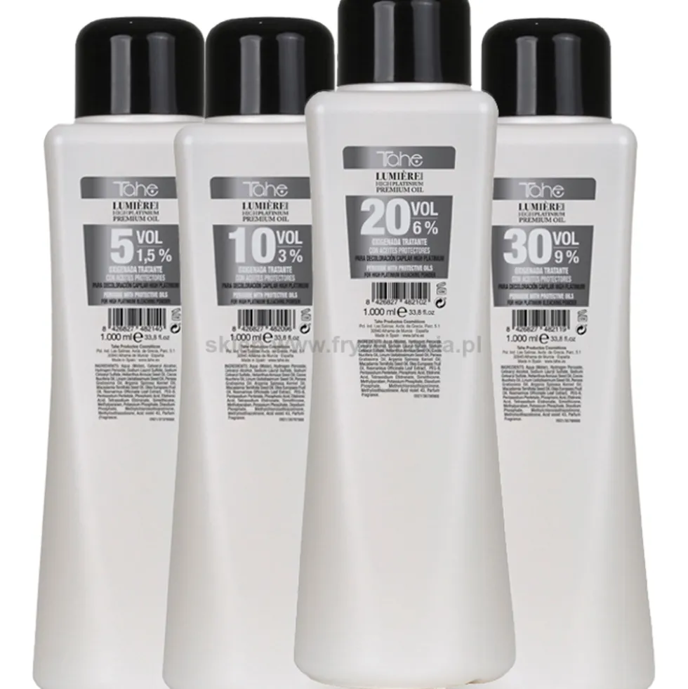 Tahe Lumiere High Platinum Oksydant do farb 1,5%, 3%, 6%, 9% 1000ml