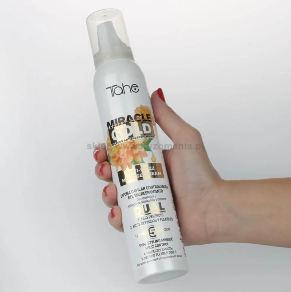 Tahe Miracle Gold Anti-frizz Pianka wygładzająca włosy 200ml