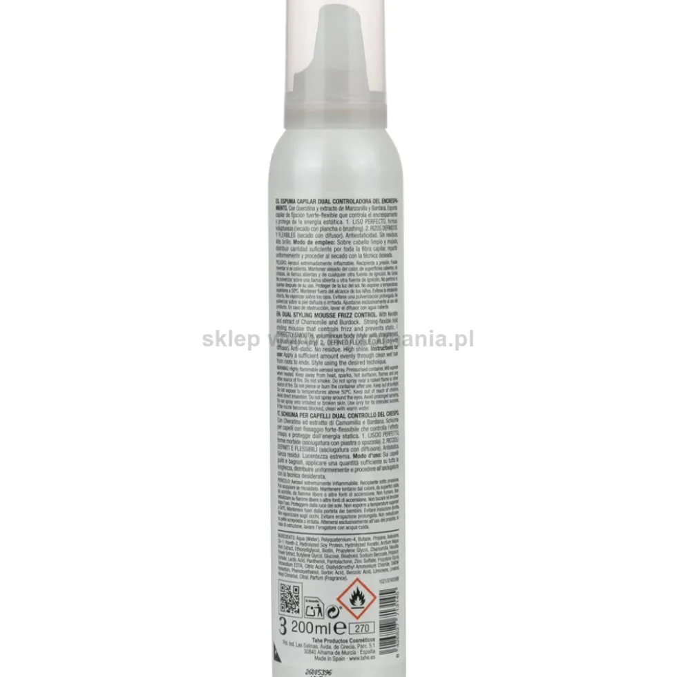 Tahe Miracle Gold Anti-frizz Pianka wygładzająca włosy 200ml