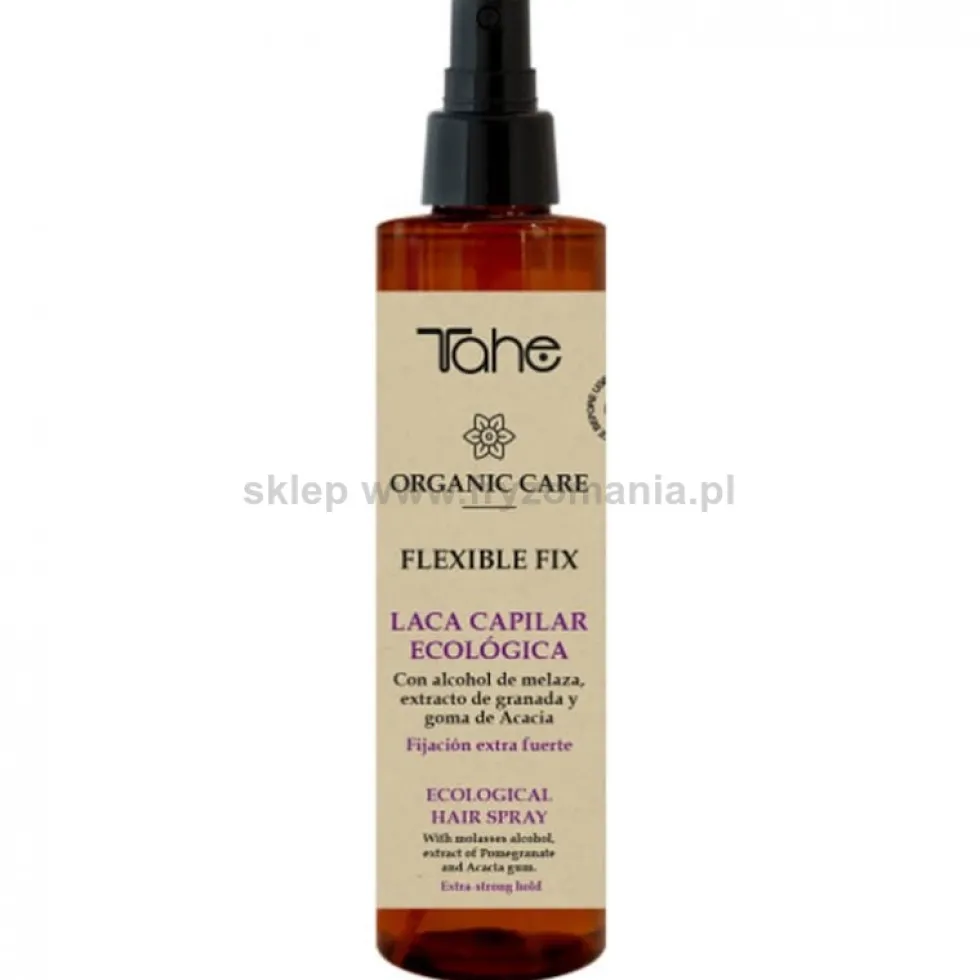 Tahe ORGANIC CARE FLEXIBLE FIX organiczny lakier do włosów extra mocny 200ml