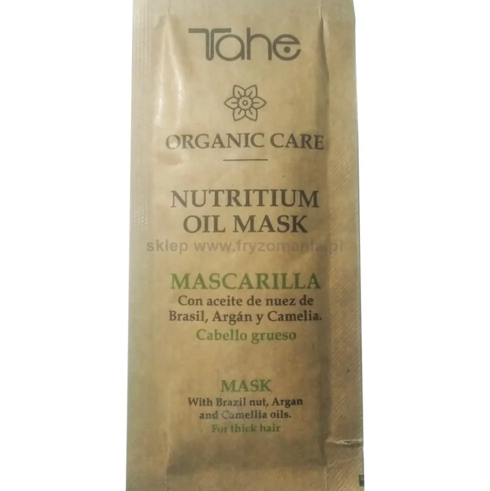 Tahe Organic Care Nutritium Oil Maska regenerująca do włosów grubych 10ml