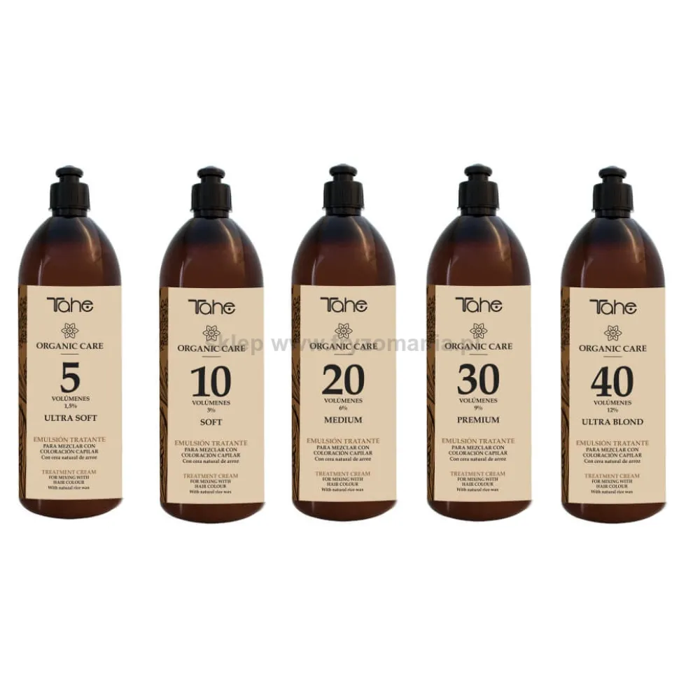 Tahe Organic Care Oksydant, organiczna emulsja utleniająca 1,5%, 3%, 6%, 9%, 12% 900ml