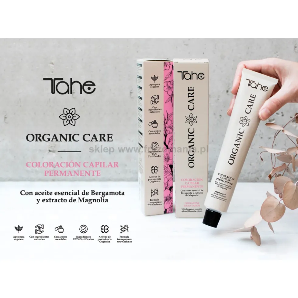 Tahe Organic Care organiczna farba bez amoniaku do włosów 100ml