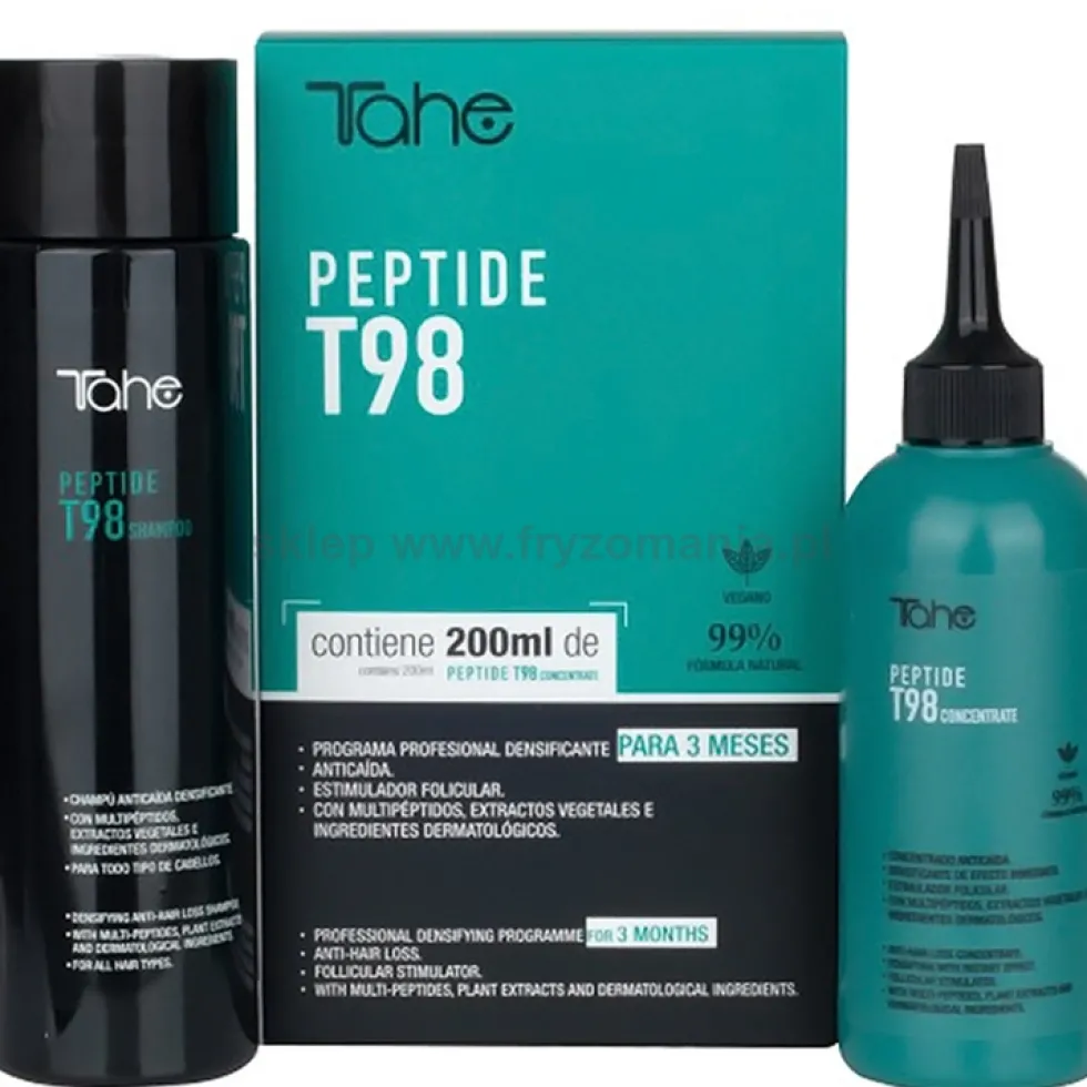 Tahe Peptide T98 - zestaw przeciw wypadaniu włosów, szampon 300ml i koncentrat 200ml