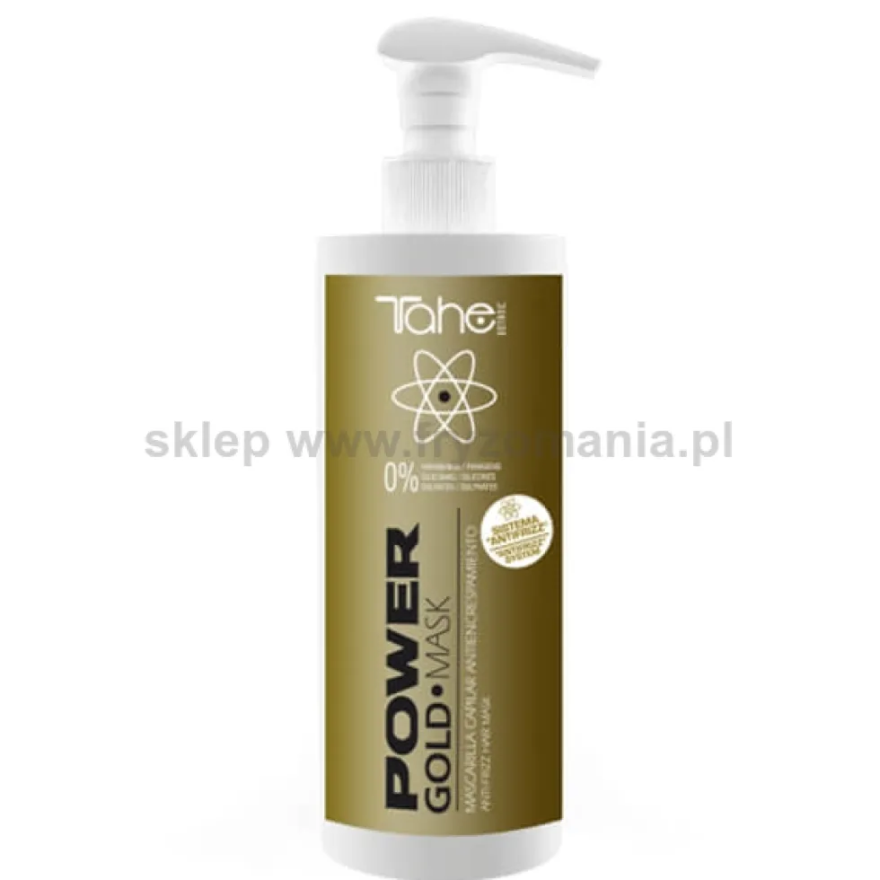 Tahe POWER GOLD MASK Capilar Antiencrespamiento Anti-frizz Maska przeciw puszeniu się włosów 400ml