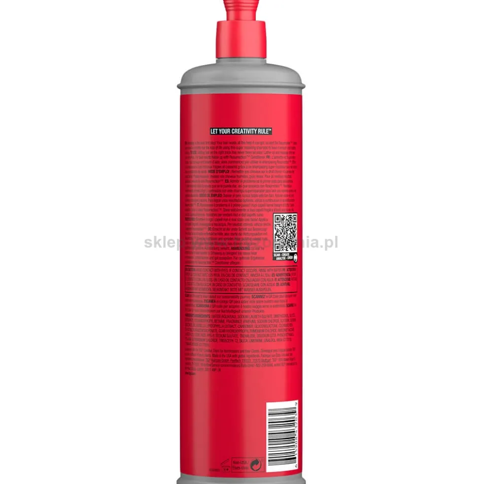 Tigi Bed Head Resurrection Repair - zestaw regenerujący do włosów zniszczonych szampon 400ml i odżywka 400ml