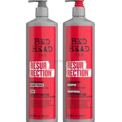 Tigi Bed Head Resurrection Repair - zestaw regenerujący do włosów zniszczonych szampon 970ml i odżywka 970ml