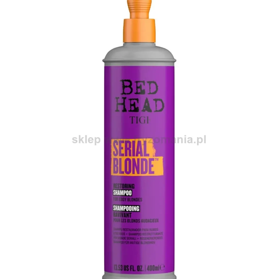 Tigi Bed Head Serial Blonde Restoring Szampon do włosów zniszczonych blond 400ml