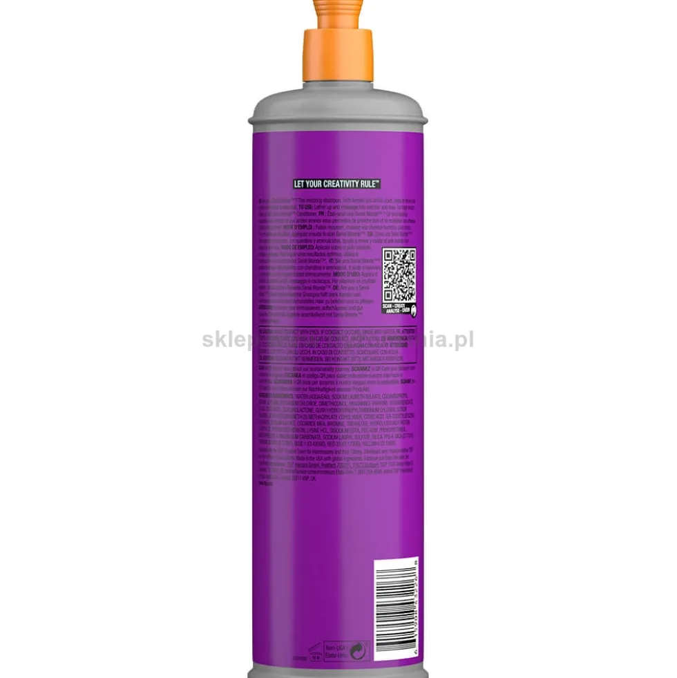 Tigi Bed Head Serial Blonde Restoring Szampon do włosów zniszczonych blond 600ml