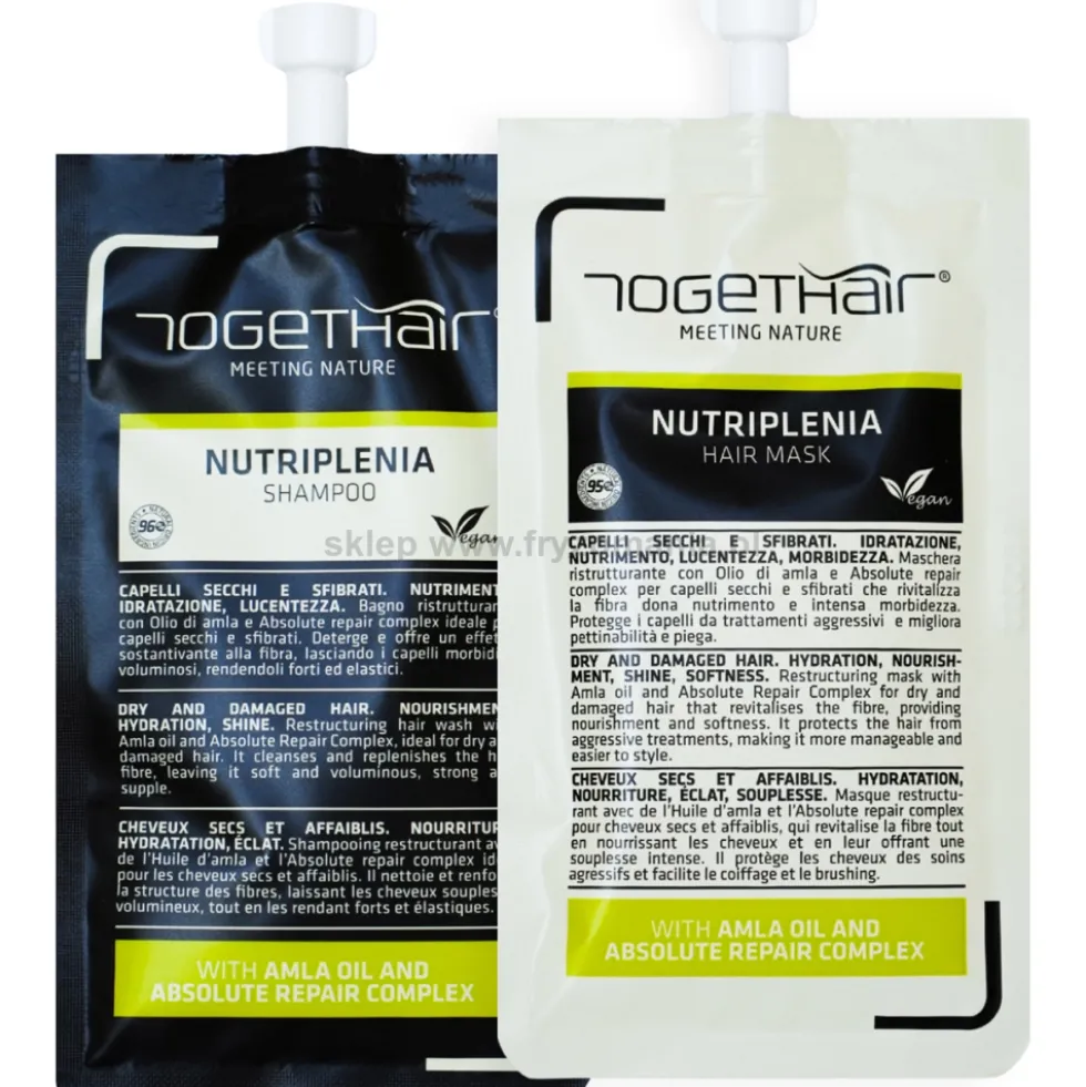 Togethair Nutriplenia zestaw szampon i maska do włosów suchych i zniszczonych 2x20ml
