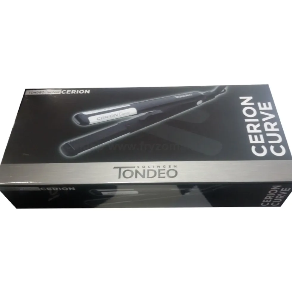 Tondeo Cerion Curve prostownica ceramiczno-turmalinowa z możliwością kręcenia loków czarna