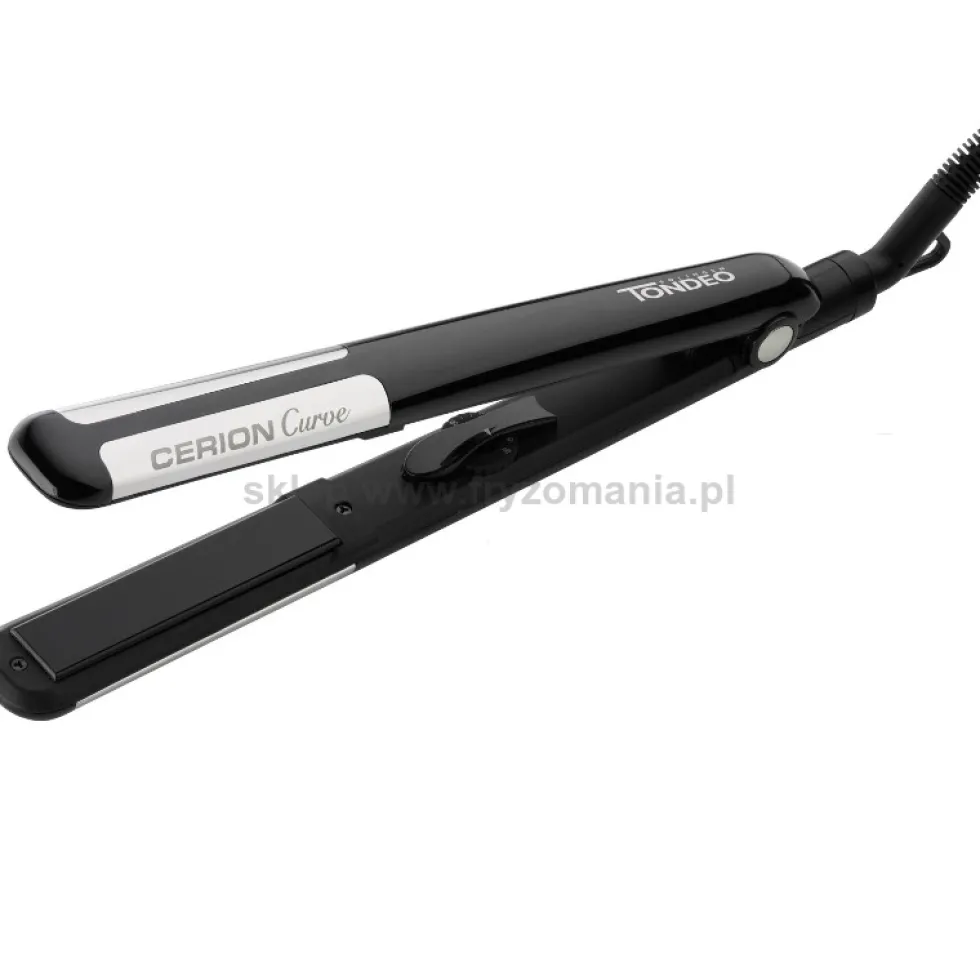 Tondeo Cerion Curve prostownica ceramiczno-turmalinowa z możliwością kręcenia loków czarna