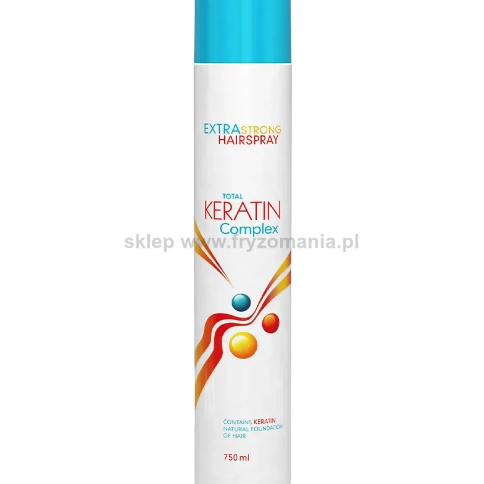 Total Keratin Complex Extra Strong Lakier do włosów z keratyną o extra mocnym utrwaleniu 750ml