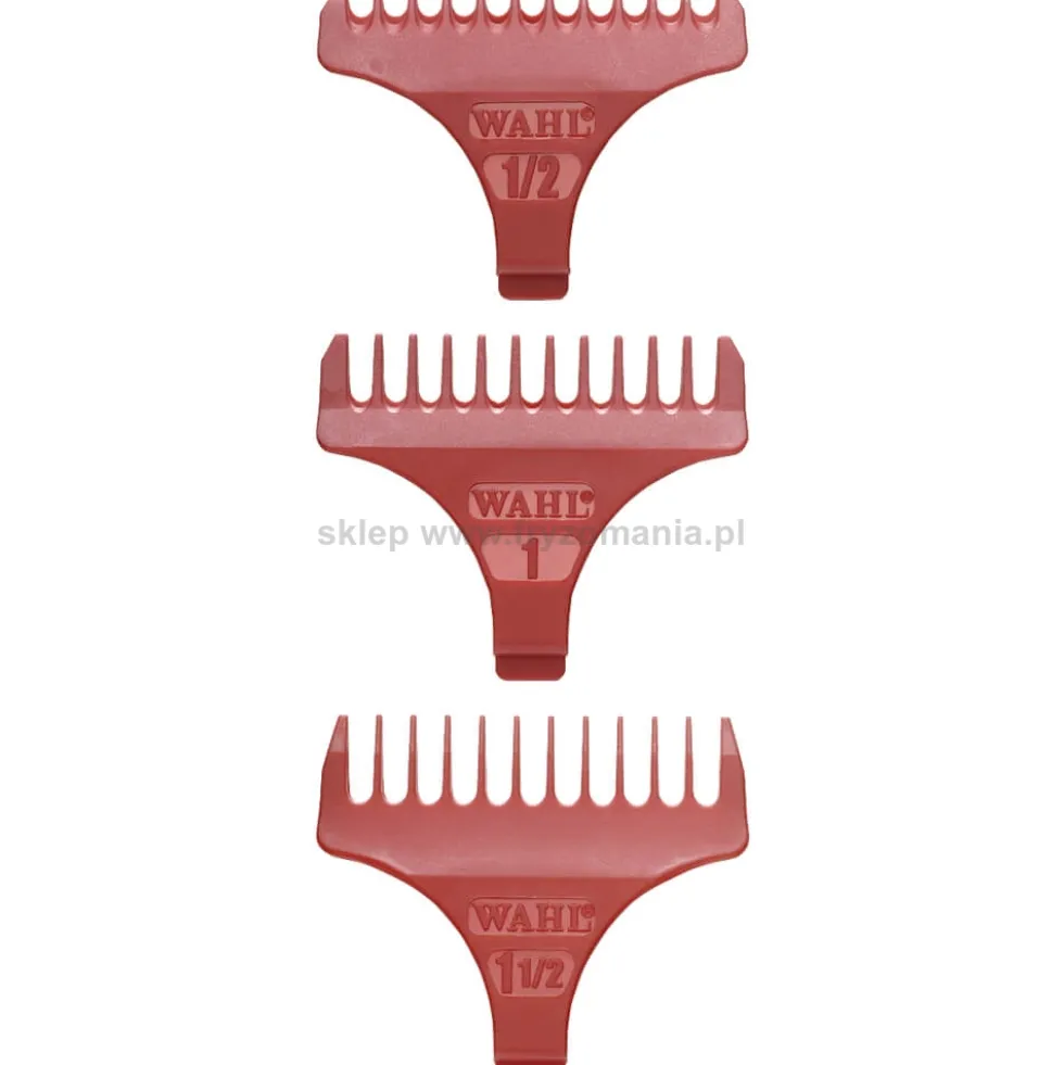Wahl Extra Wide Szerokie Nasadki do trymera Detailer, rozmiary 1,5mm, 4mm, 5mm